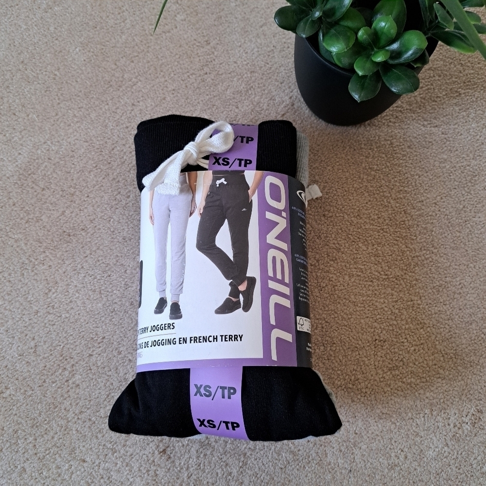 O'Neill Women's Lounge Pants 2 Pack Joggers Size XS Grey Black Casual Pant